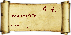 Onea Artúr névjegykártya